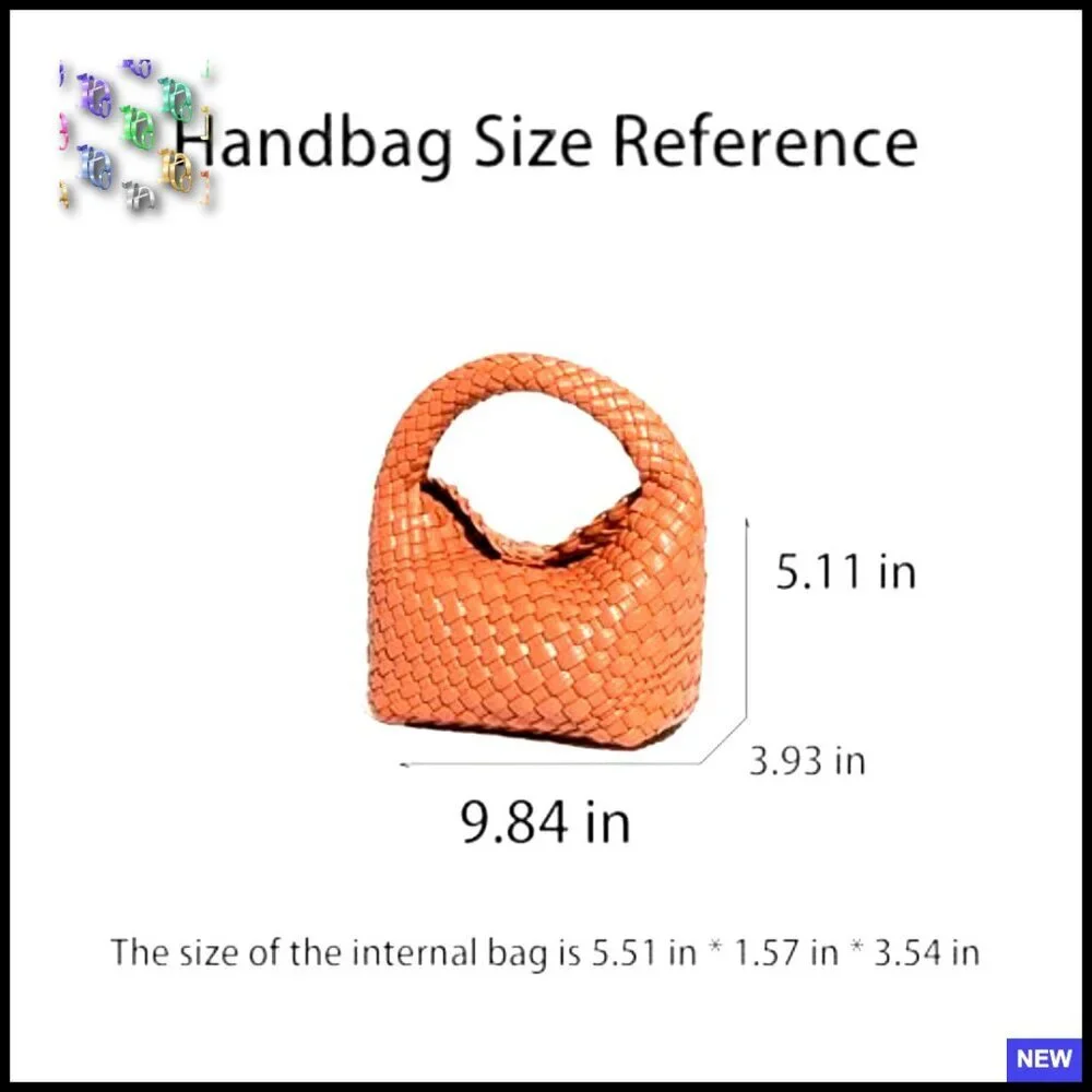 Woven Vegan Leather Hobo Bag Set Adjustable Crossbody Lightweight Elegant Retro